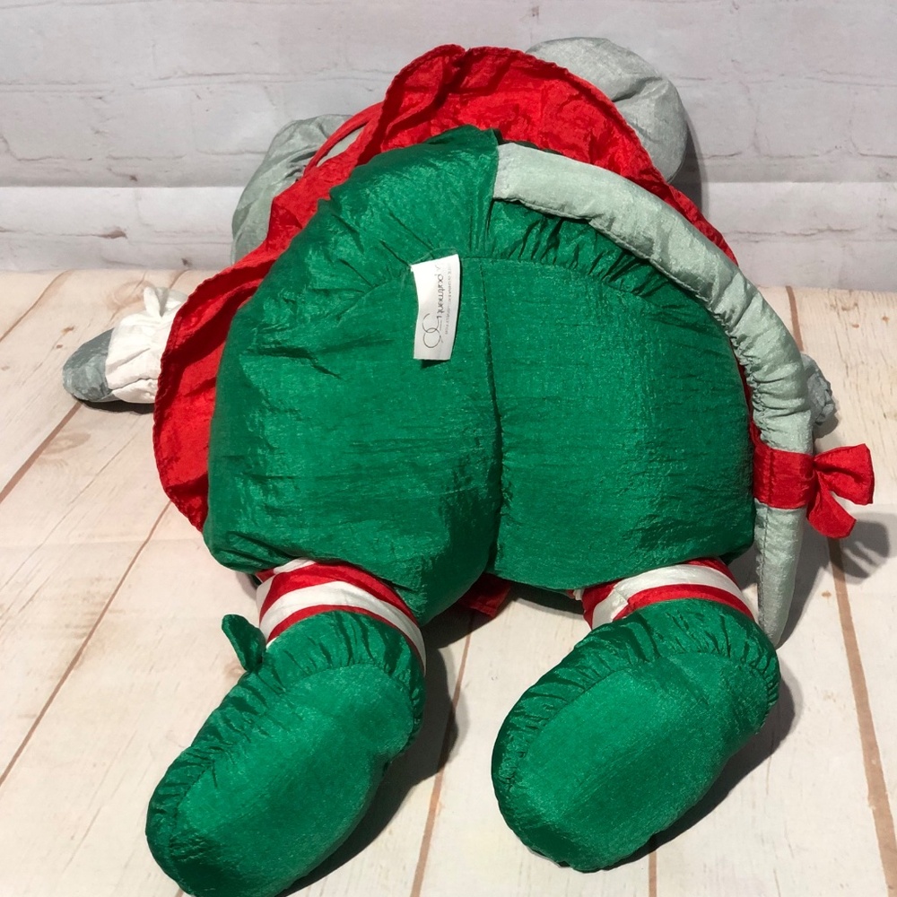 Department 56 Christmas Elf Mouse Plush Puffalump Nylon Holiday Vintage - Picture 8 of 15